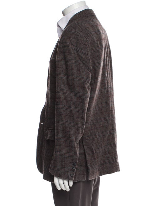 Billy Reid Virgin Wool Plaid Print Blazer