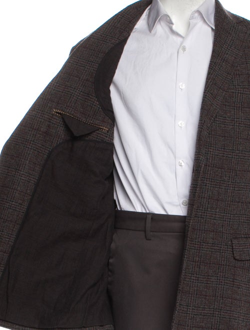 Billy Reid Virgin Wool Plaid Print Blazer