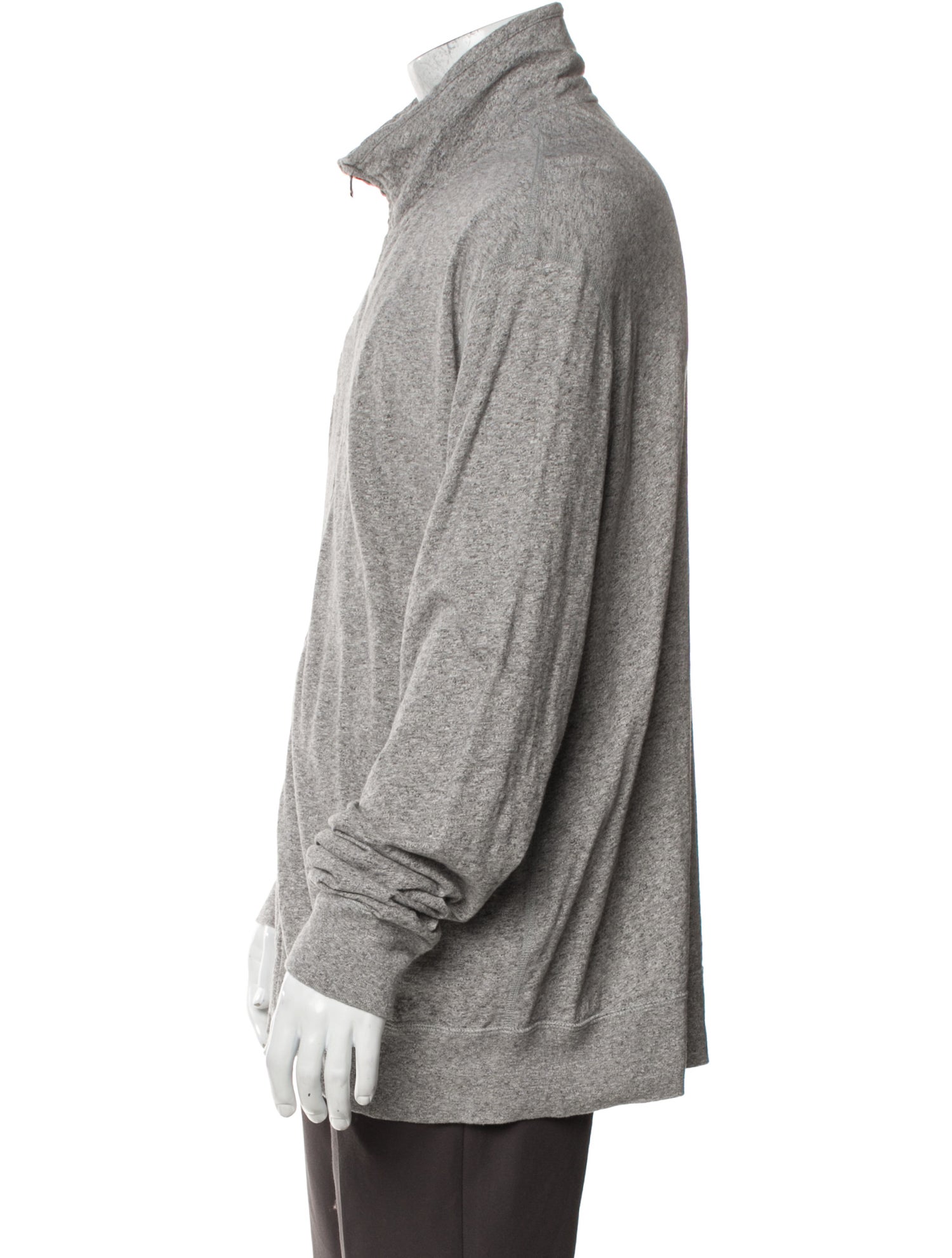 Billy Reid Graphic Print Mock Neck Cardigan