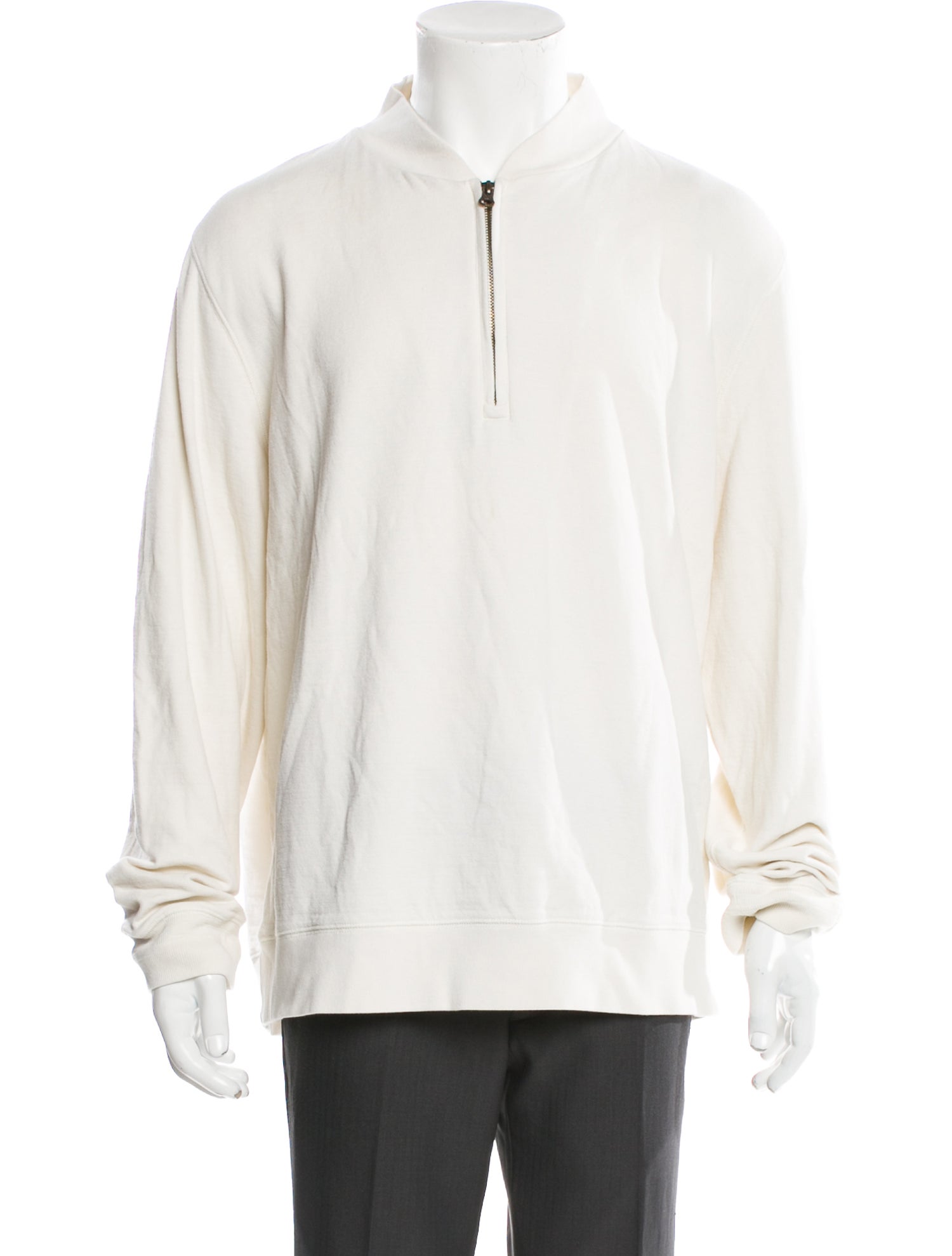 Billy Reid Mock Neck Long Sleeve Polo Sweater