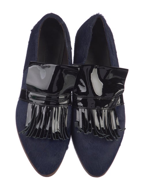 Billy Reid Ponyhair Fringe Trim Accent Loafers
