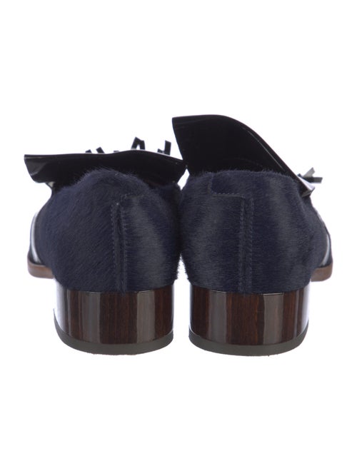 Billy Reid Ponyhair Fringe Trim Accent Loafers