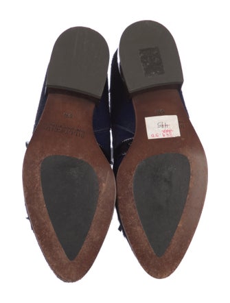 Billy Reid Ponyhair Fringe Trim Accent Loafers