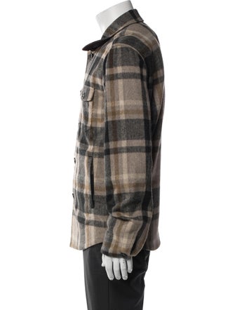 Billy Reid Plaid Print Trucker Jacket