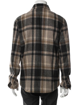 Billy Reid Plaid Print Trucker Jacket