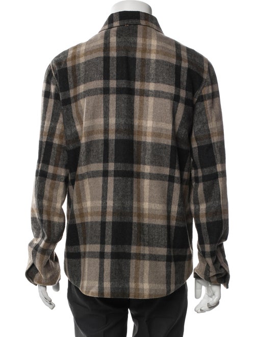 Billy Reid Plaid Print Trucker Jacket