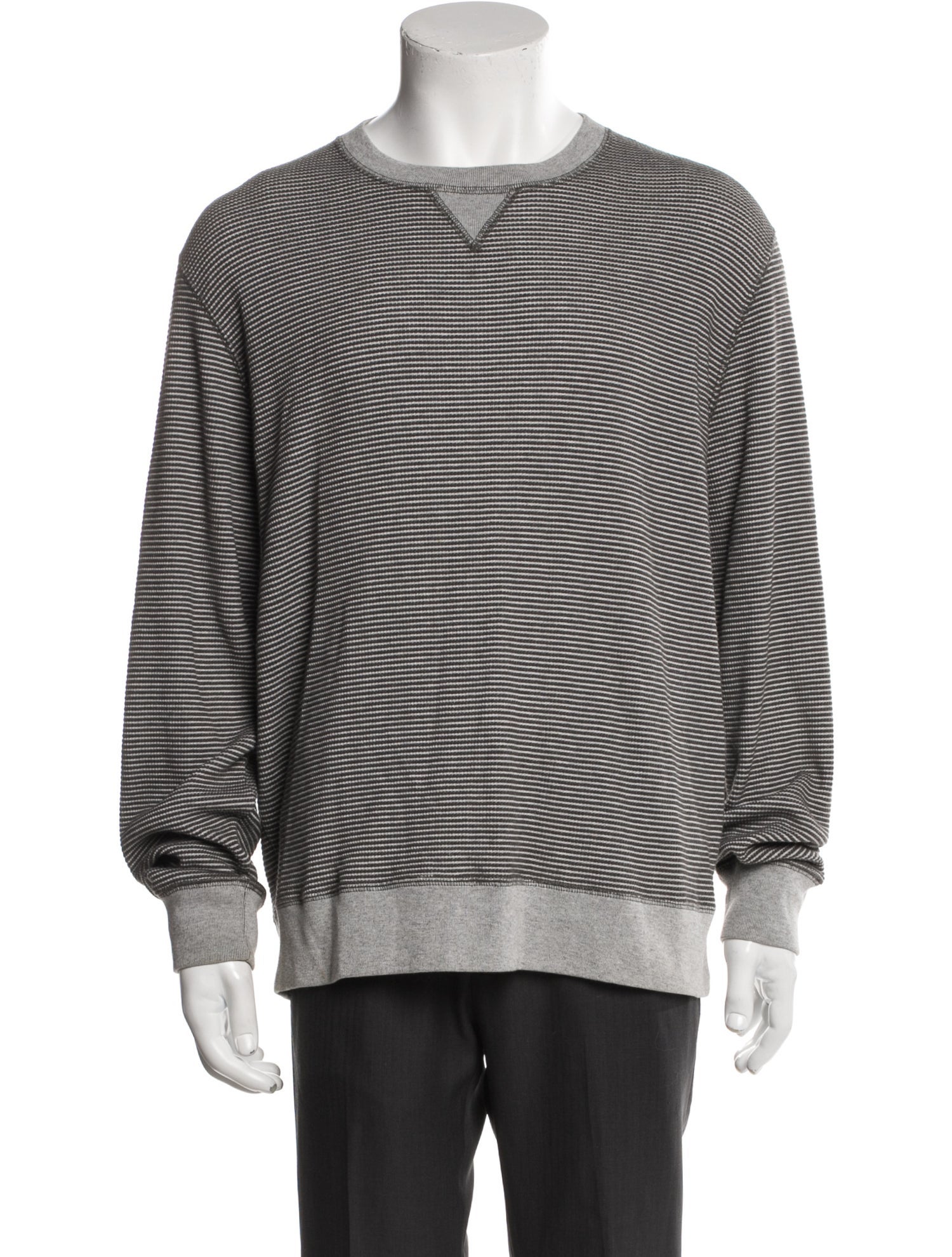 Billy Reid Striped Crew Neck Pullover