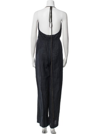 Billy Reid Linen Halterneck Jumpsuit
