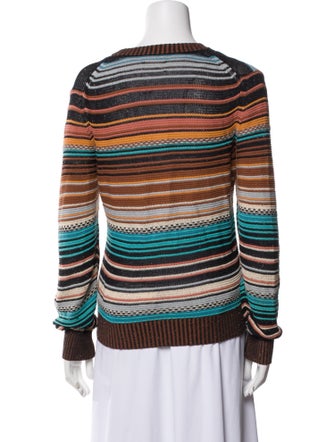 Billy Reid Striped V-Neck Sweater