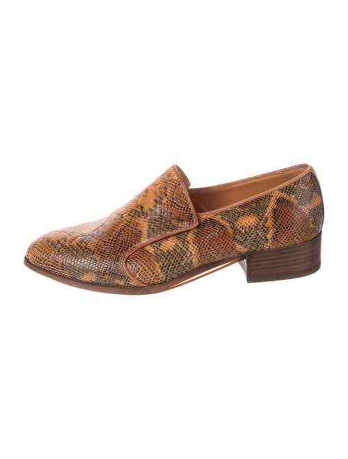 Billy Reid Lizard Animal Print Loafers