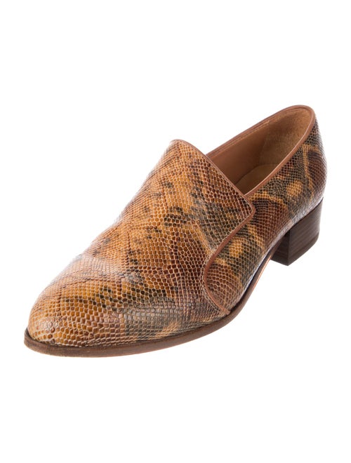 Billy Reid Lizard Animal Print Loafers
