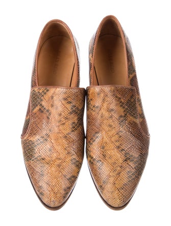 Billy Reid Lizard Animal Print Loafers