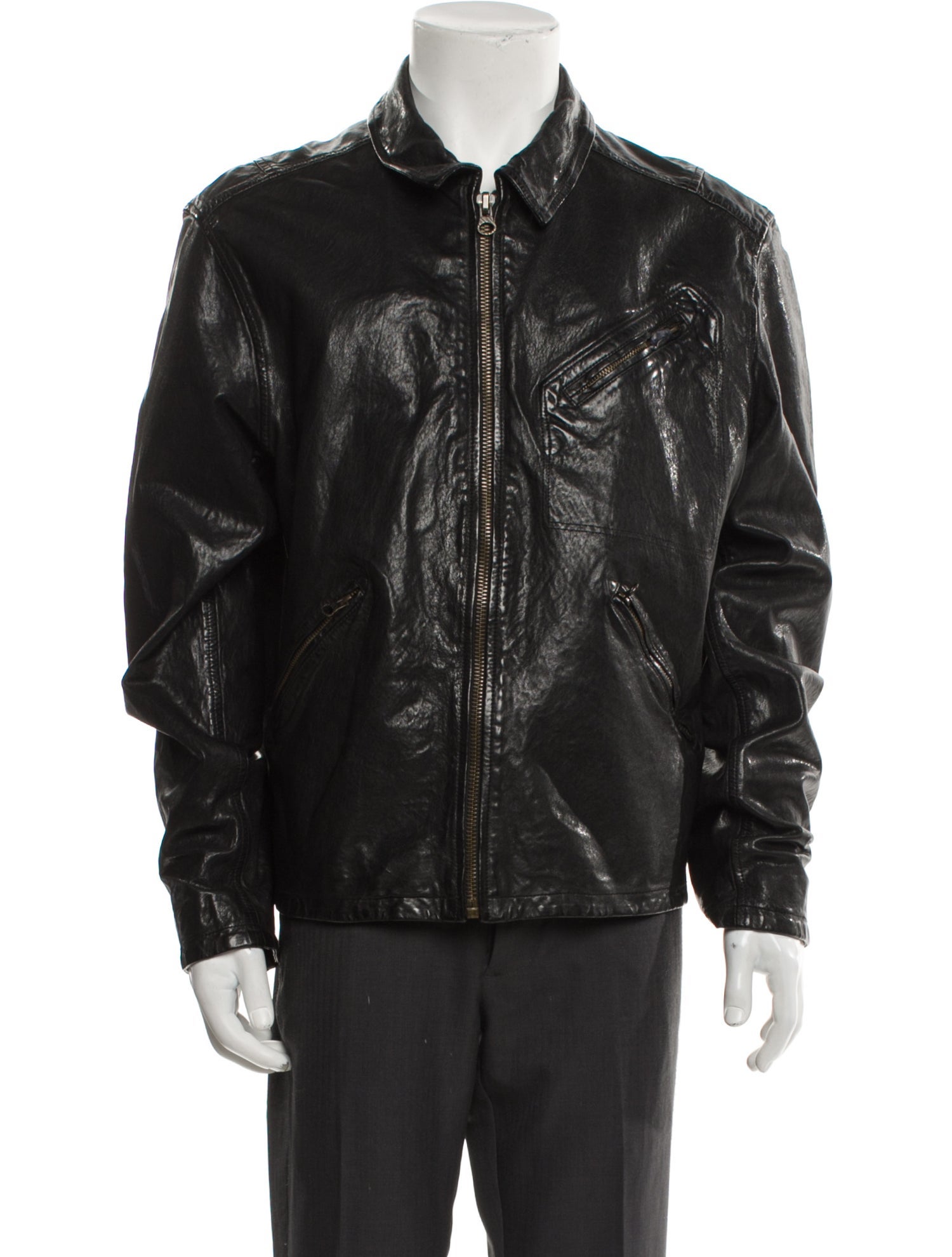 Billy Reid Lamb Leather Moto Jacket