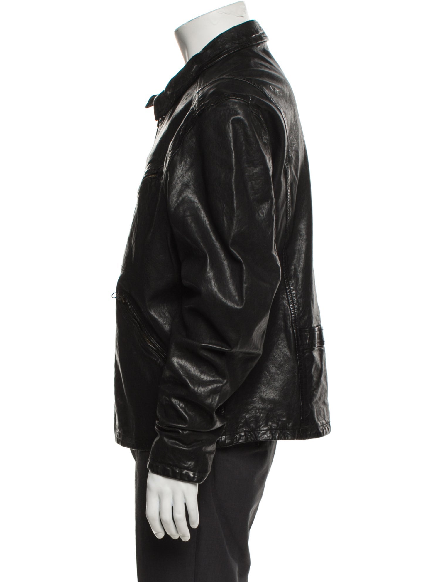 Billy Reid Lamb Leather Moto Jacket