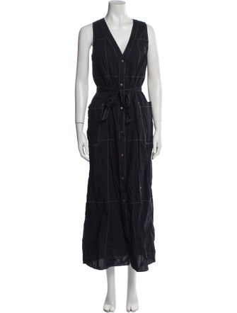 Billy Reid V-Neck Long Dress