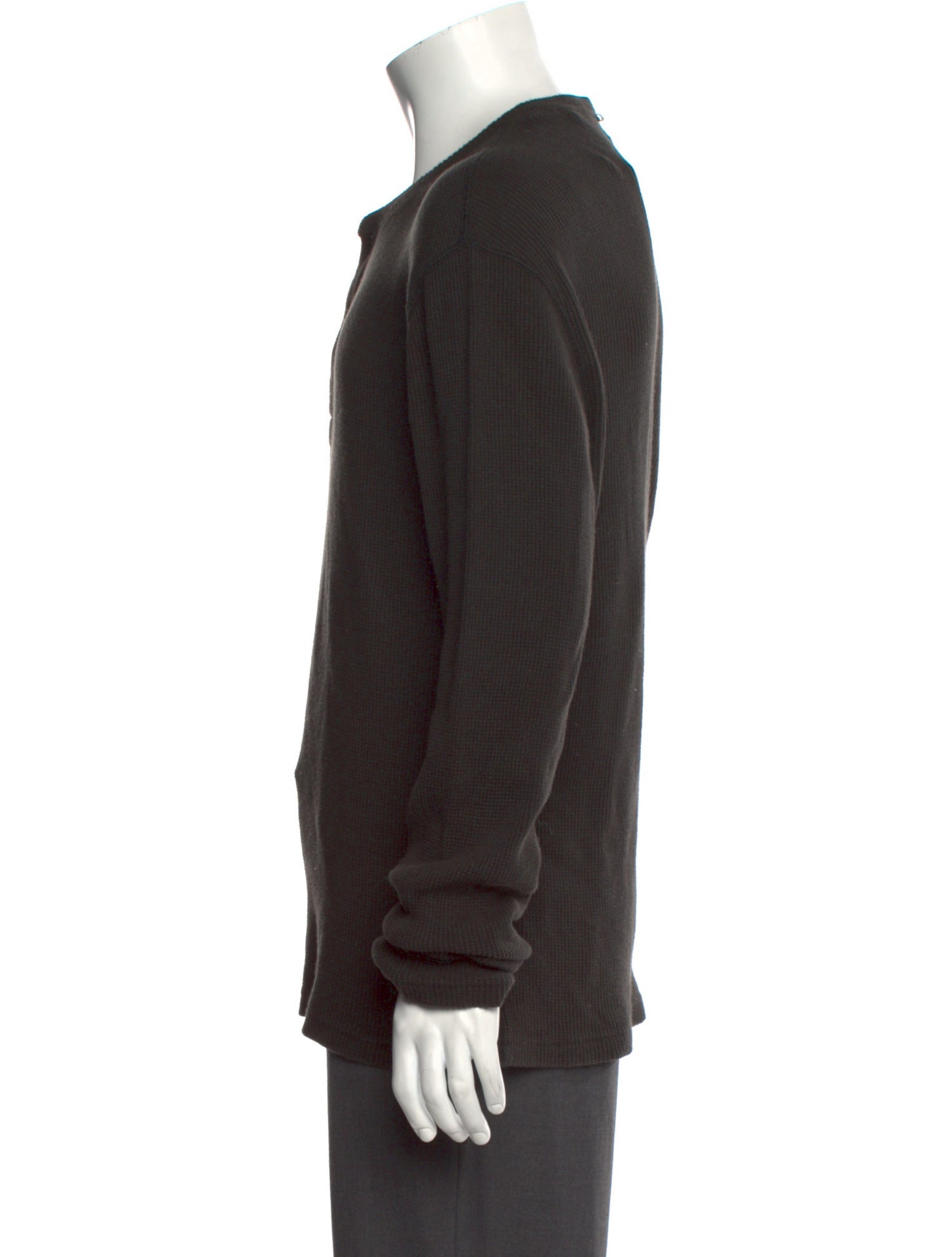 Billy Reid Crew Neck Long Sleeve Polo Sweater
