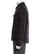 Billy Reid Wool Plaid Print Trucker Jacket