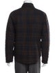 Billy Reid Wool Plaid Print Trucker Jacket