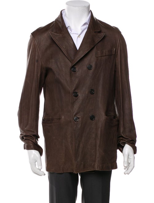 Billy Reid Leather Peacoat