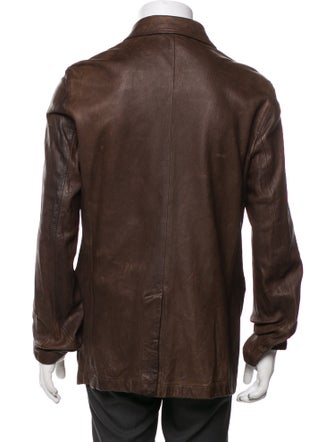 Billy Reid Leather Peacoat