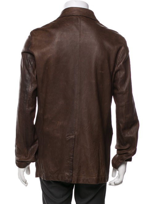 Billy Reid Leather Peacoat