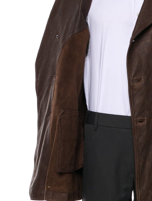 Billy Reid Leather Peacoat