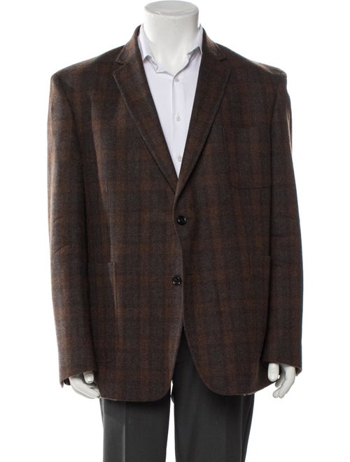 Billy Reid Wool Plaid Print Blazer