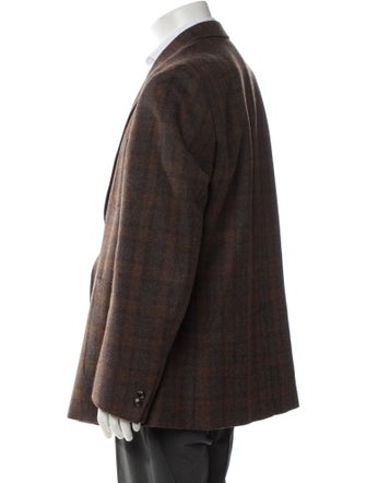Billy Reid Wool Plaid Print Blazer