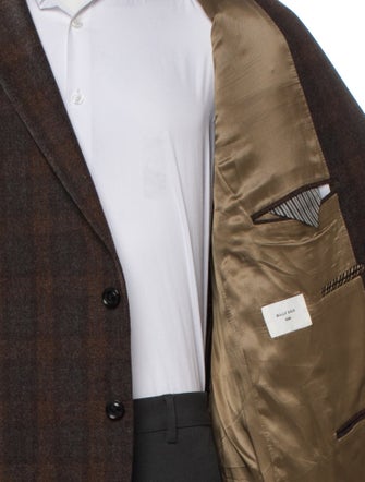 Billy Reid Wool Plaid Print Blazer