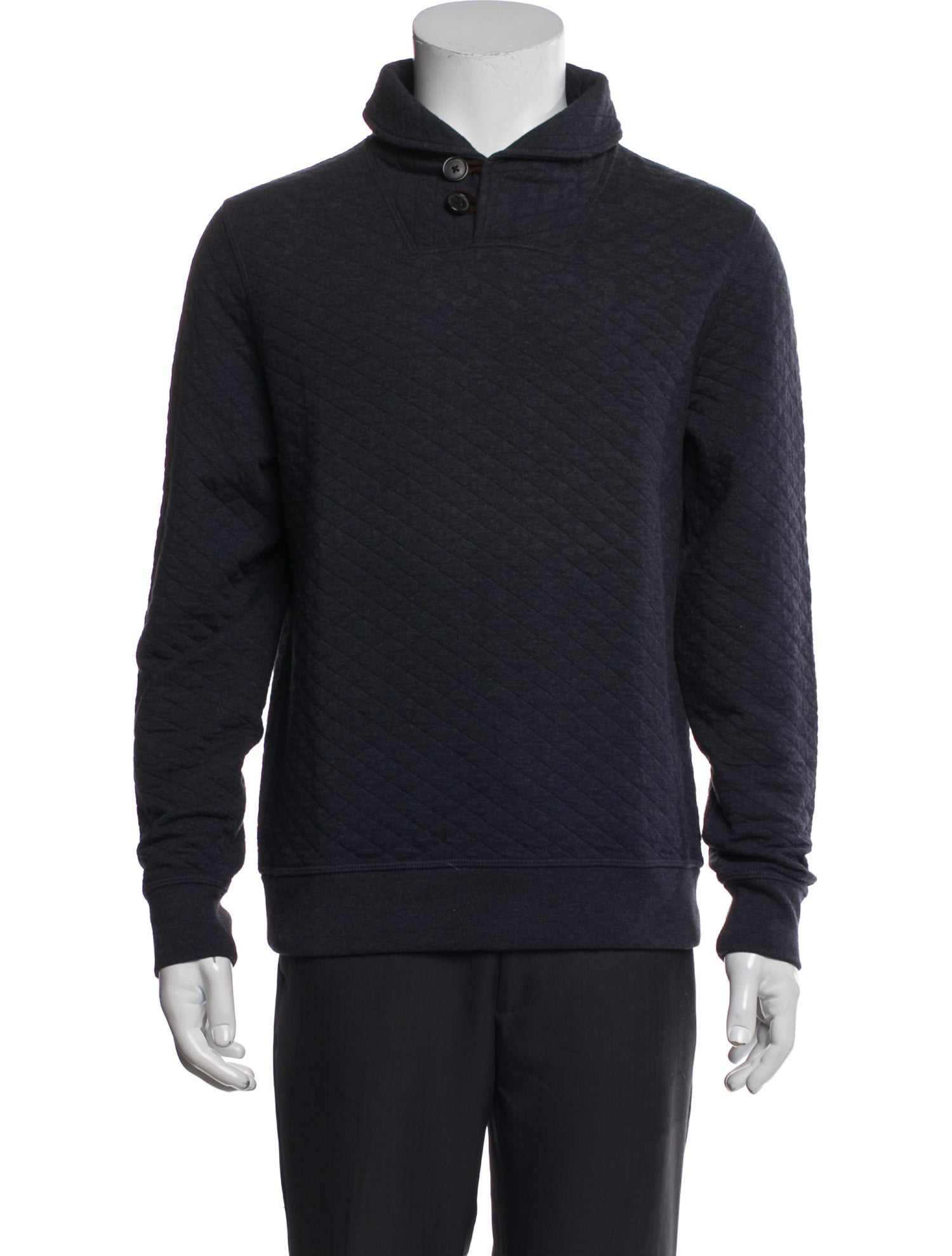 Billy Reid Mock Neck Long Sleeve Polo Sweater