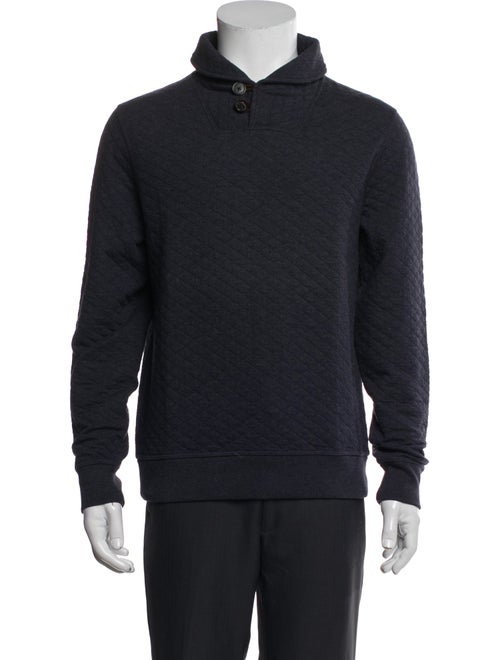 Billy Reid Mock Neck Long Sleeve Polo Sweater