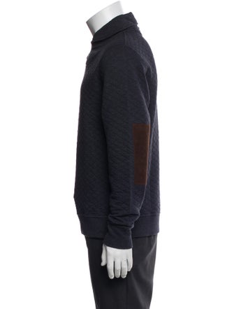 Billy Reid Mock Neck Long Sleeve Polo Sweater