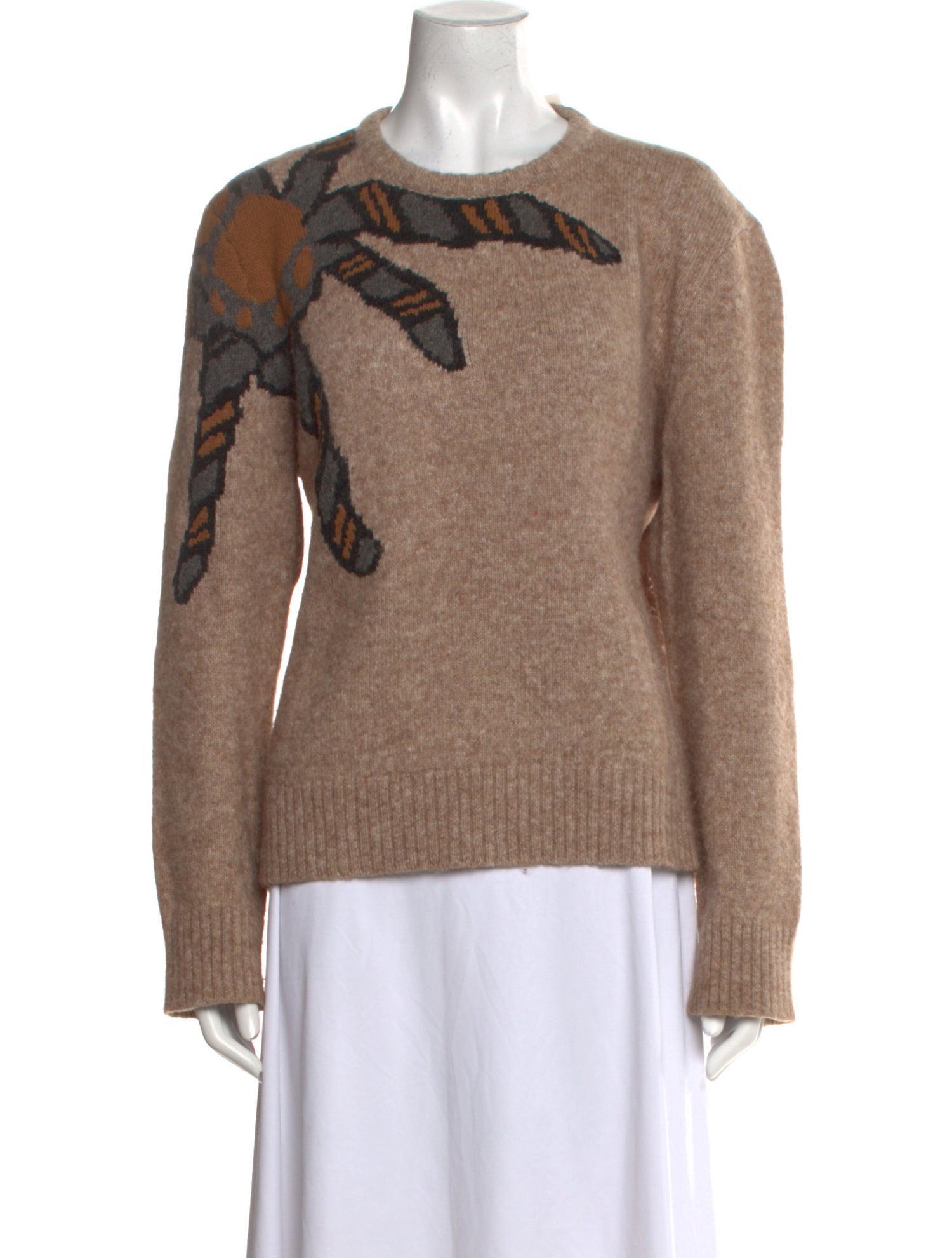 Billy Reid Graphic Print Crew Neck Sweater