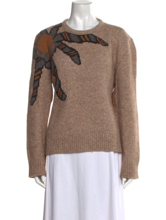 Billy Reid Graphic Print Crew Neck Sweater