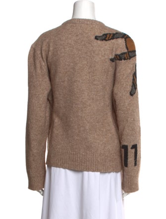 Billy Reid Graphic Print Crew Neck Sweater