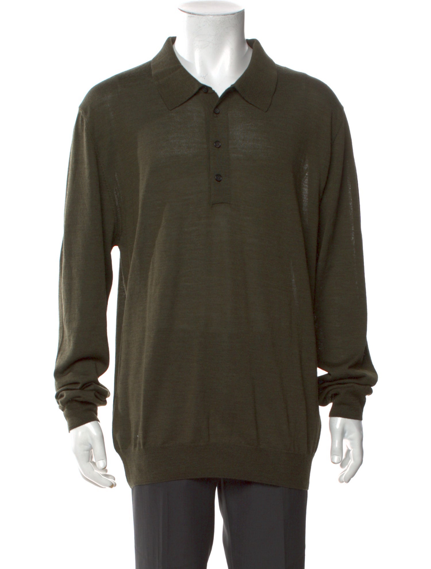 Billy Reid Merino Wool Collar Polo Sweater w/ Tags