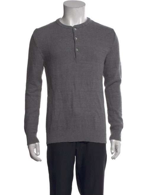 Billy Reid Crew Neck Long Sleeve Polo Sweater