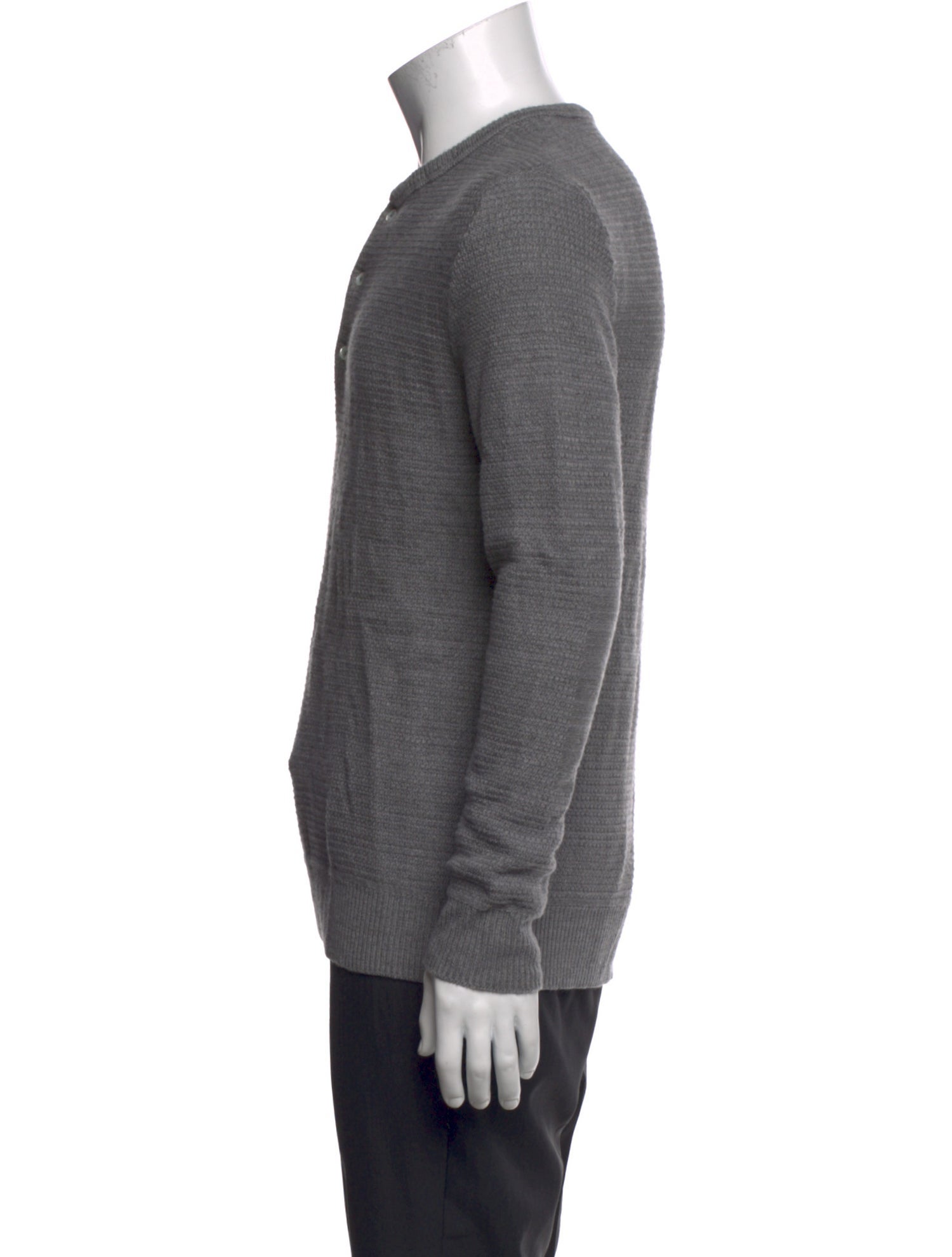 Billy Reid Crew Neck Long Sleeve Polo Sweater