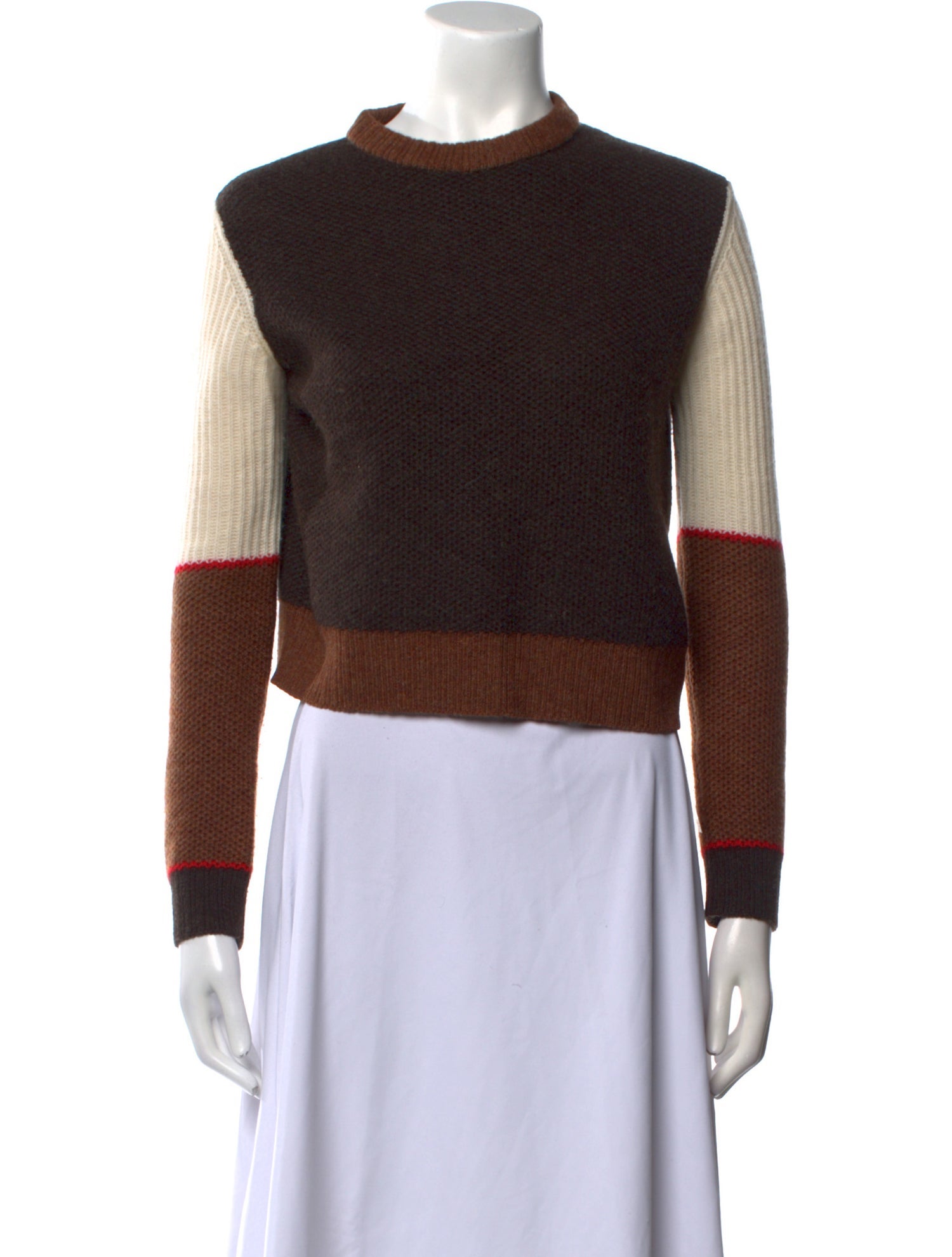 Billy Reid Cashmere Colorblock Pattern Sweater