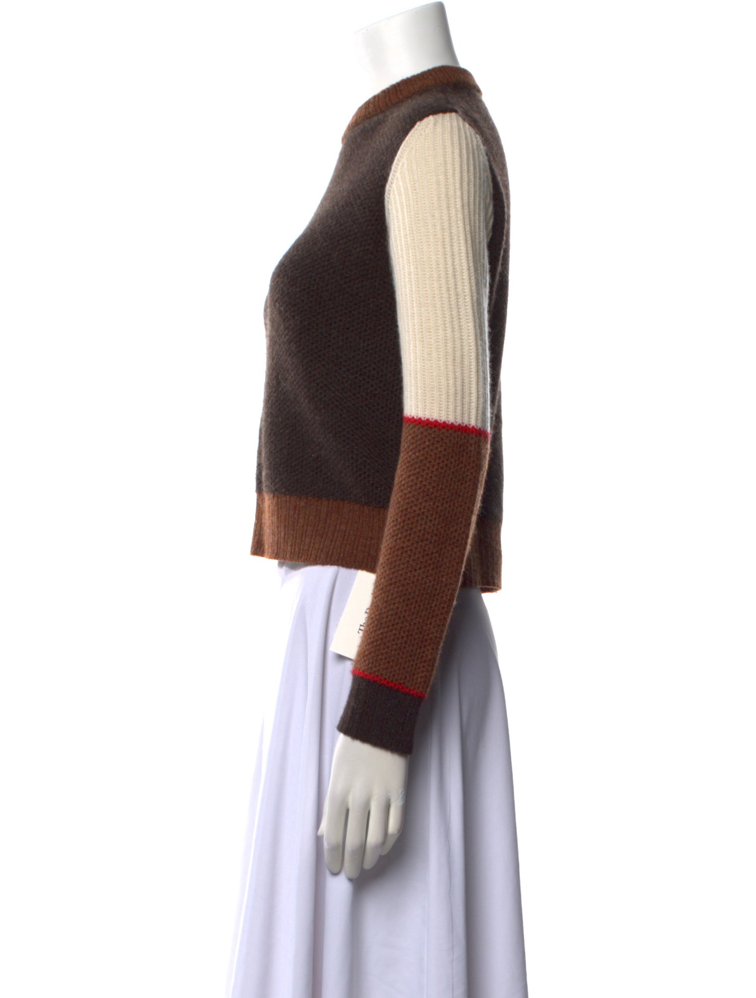Billy Reid Cashmere Colorblock Pattern Sweater