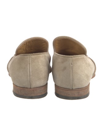 Billy Reid Suede Embroidered Accent Loafers