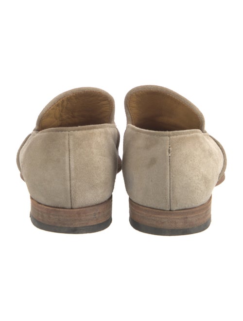 Billy Reid Suede Embroidered Accent Loafers