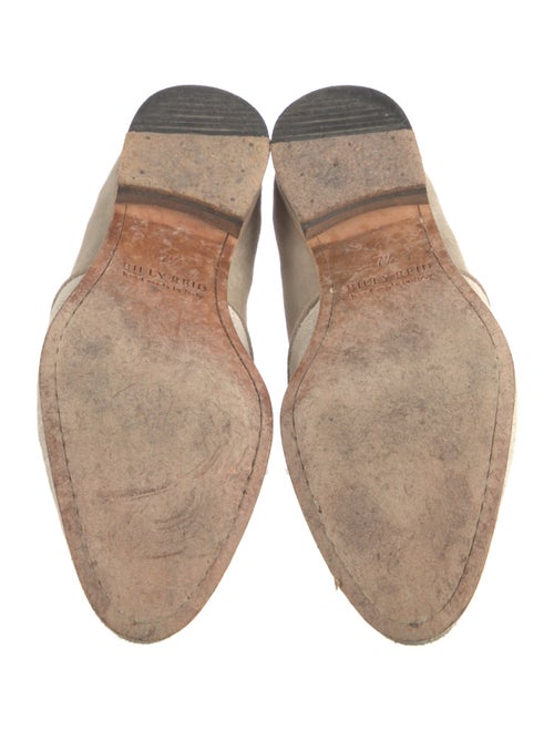 Billy Reid Suede Embroidered Accent Loafers