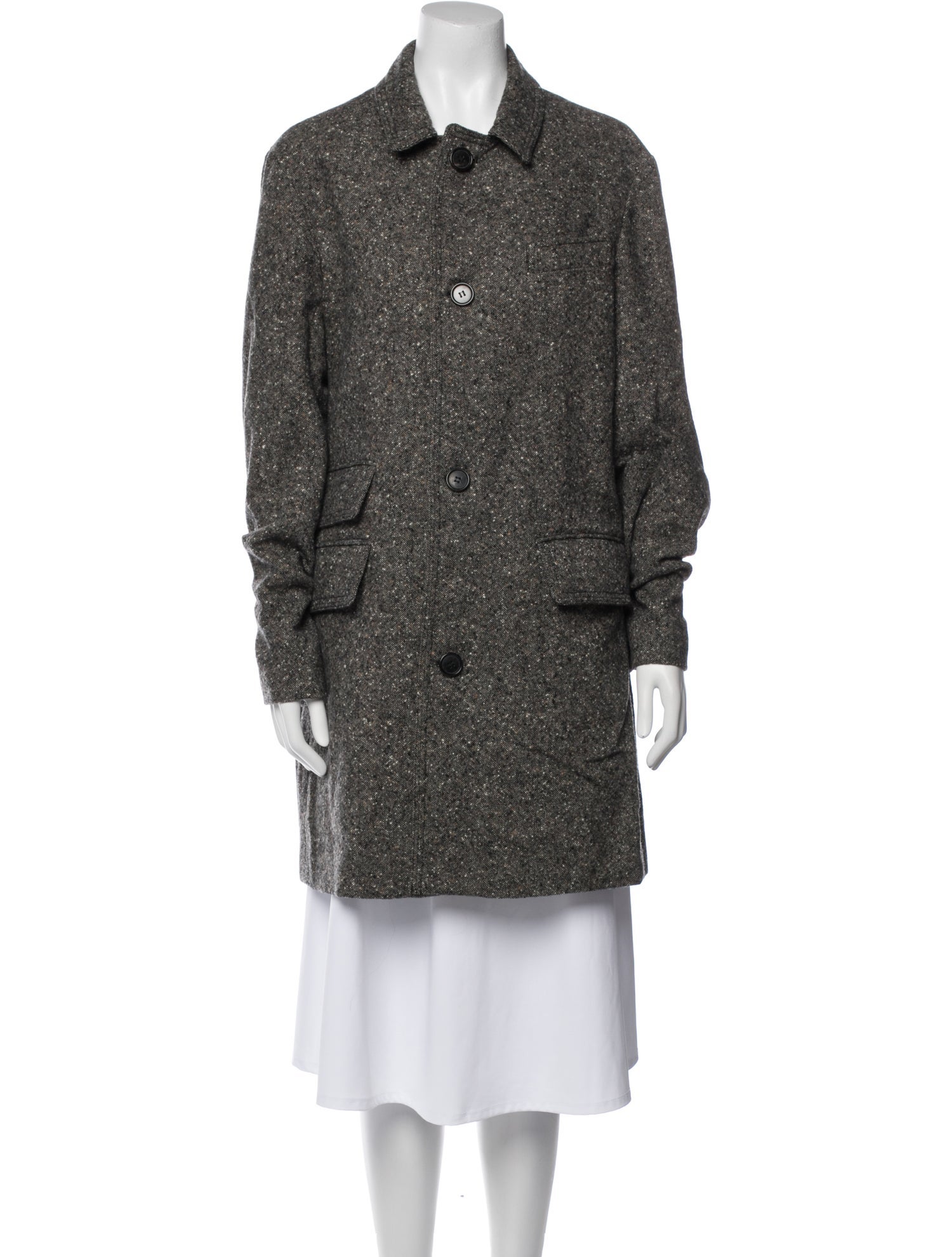 Billy Reid Wool Tweed Pattern Coat