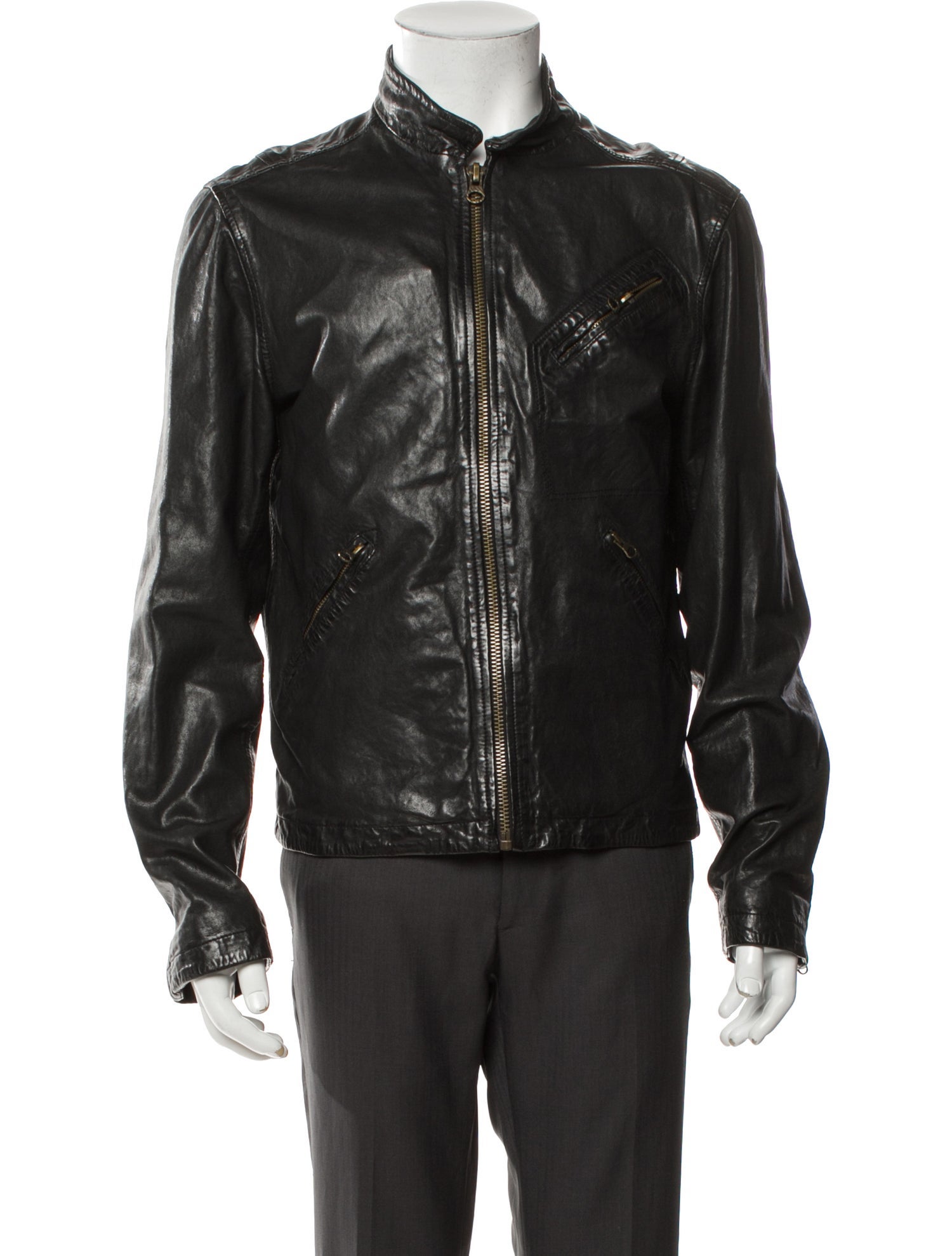 Billy Reid Lamb Leather Moto Jacket