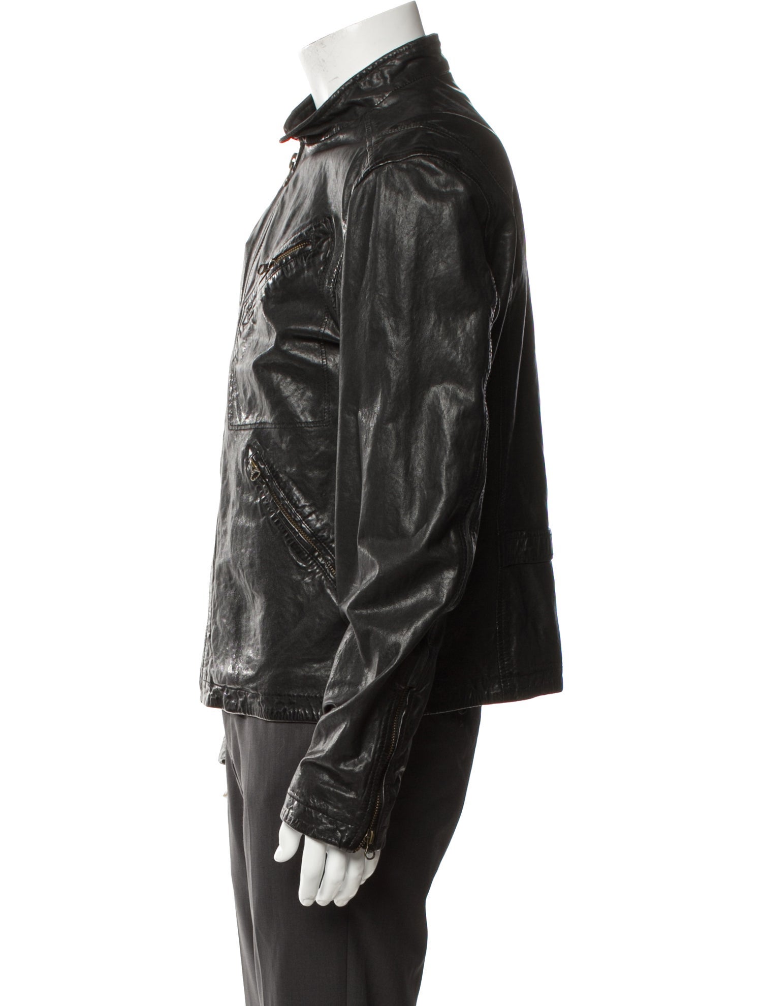 Billy Reid Lamb Leather Moto Jacket