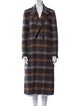 Billy Reid Wool Plaid Print Coat