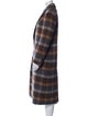 Billy Reid Wool Plaid Print Coat