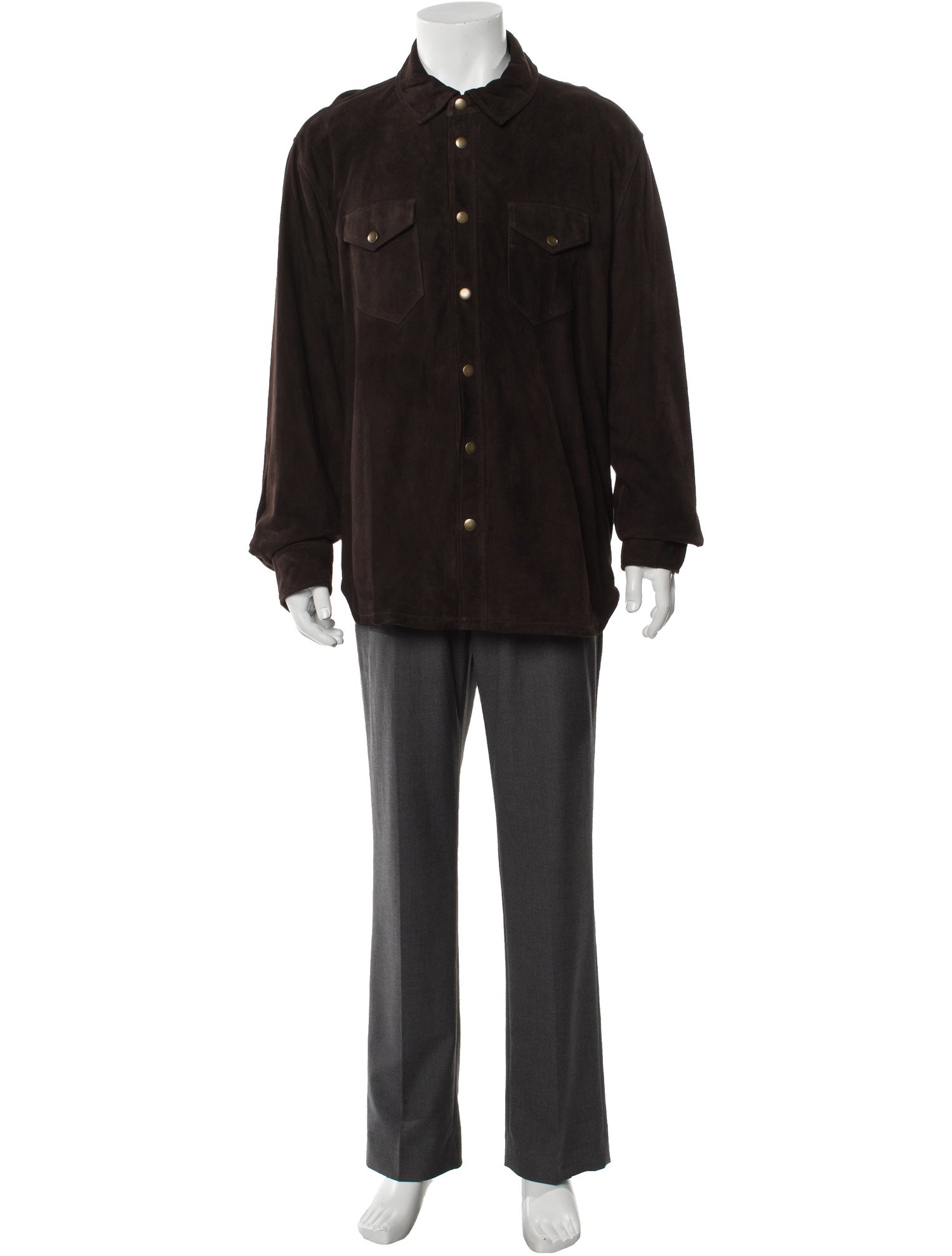 Billy Reid Goat Leather Long Sleeve Shirt