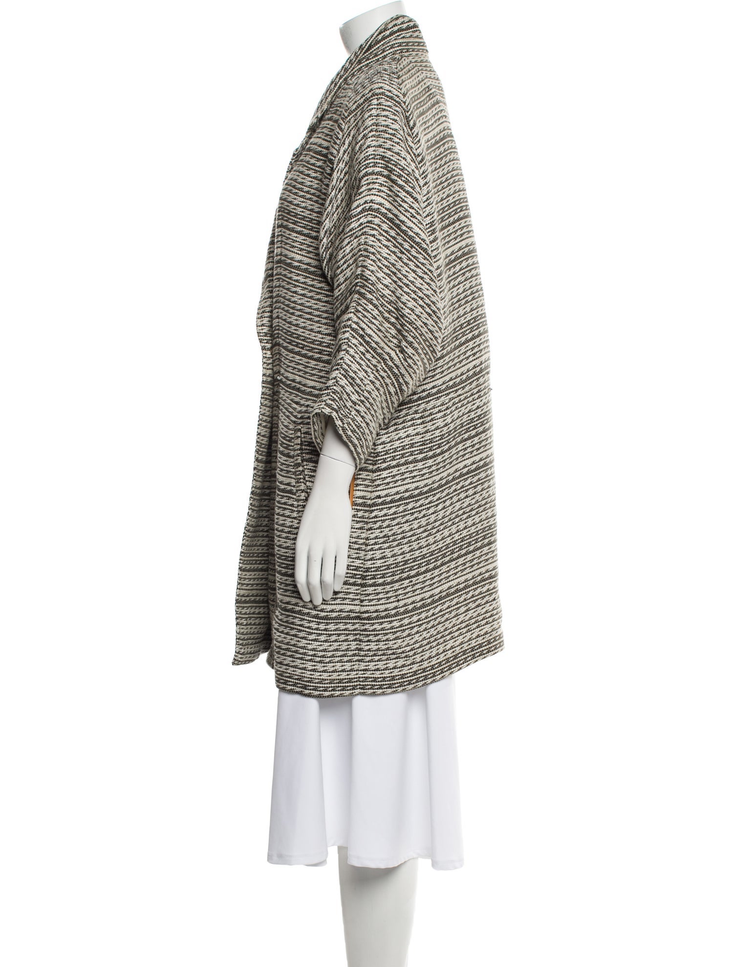 Billy Reid Linen Plaid Print Coat